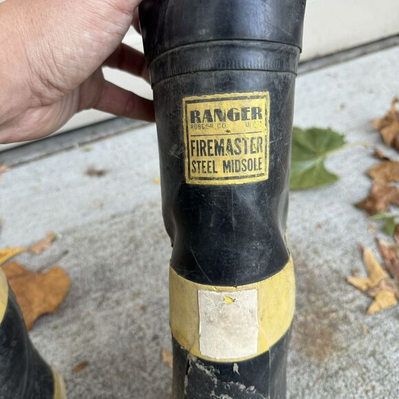 Vintage Ranger Rubber Co Firemaster Steel Midsole Insulated Boots Size 10.5? USA main image 7